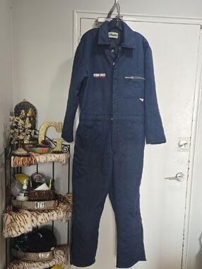THEFAN590 Toronto Sports Mark's Navy Work Coverall Jumpsuit with Zippers Pocket